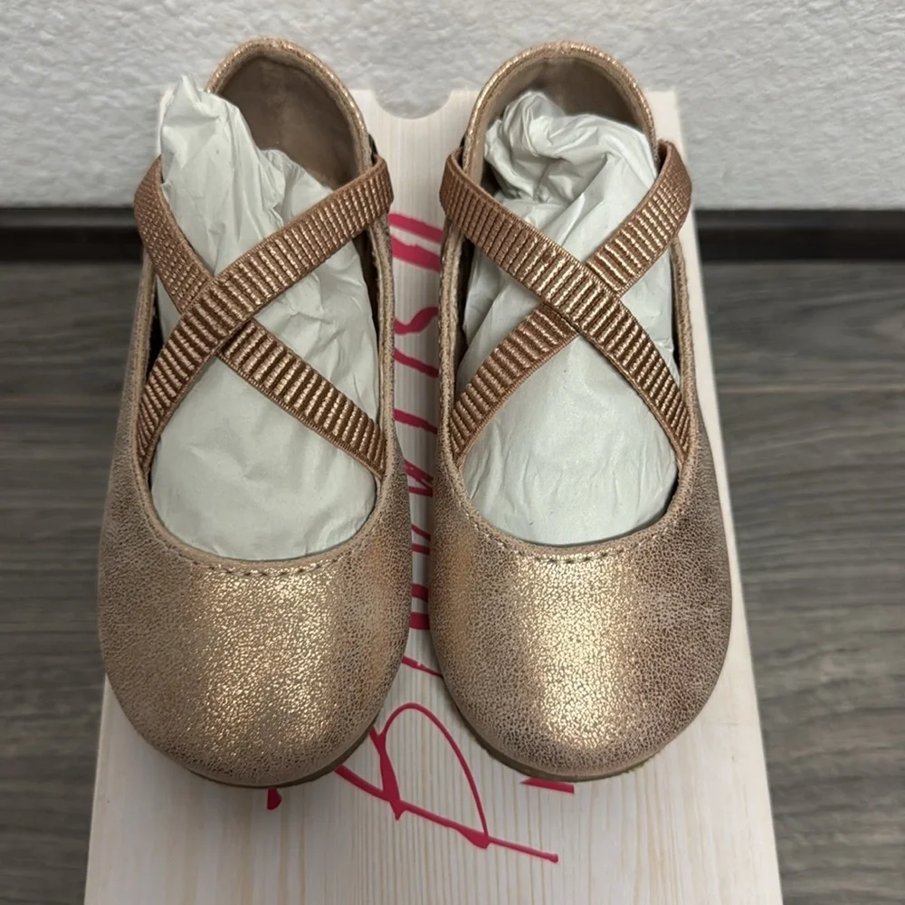 Blowfish Malibu Kids' Pixi Ballet Flat Kid In Rose Gold Reptile